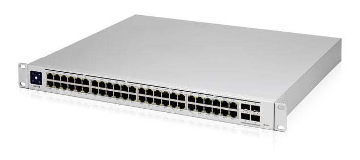 Ubiquiti USW-Pro-48-POE Gen 2, AC/DC, Internal, 660W, (48) 10/100/1000 RJ45 Ports, (4) 1/10 Gbps SFP+, 442.4 x 399.6 x 43.7 mm